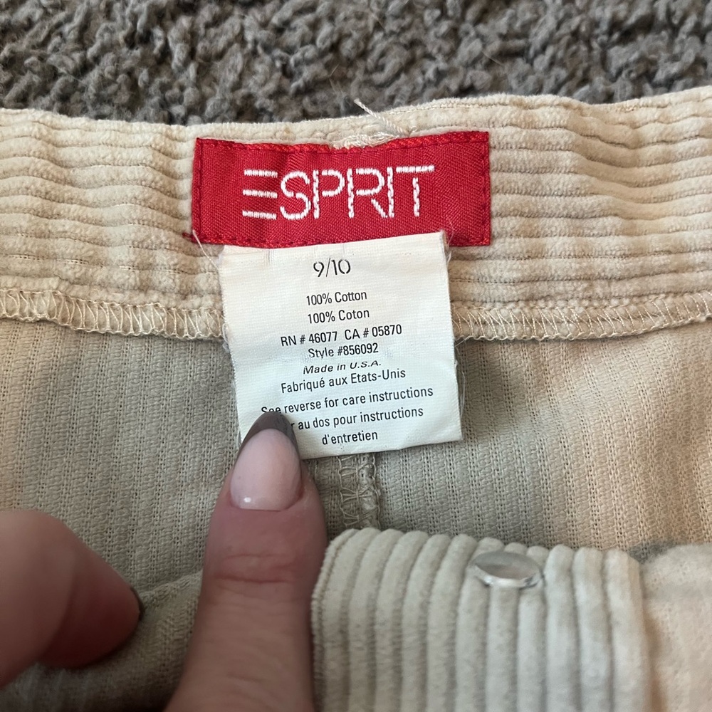 Cream corduroy miniskirt